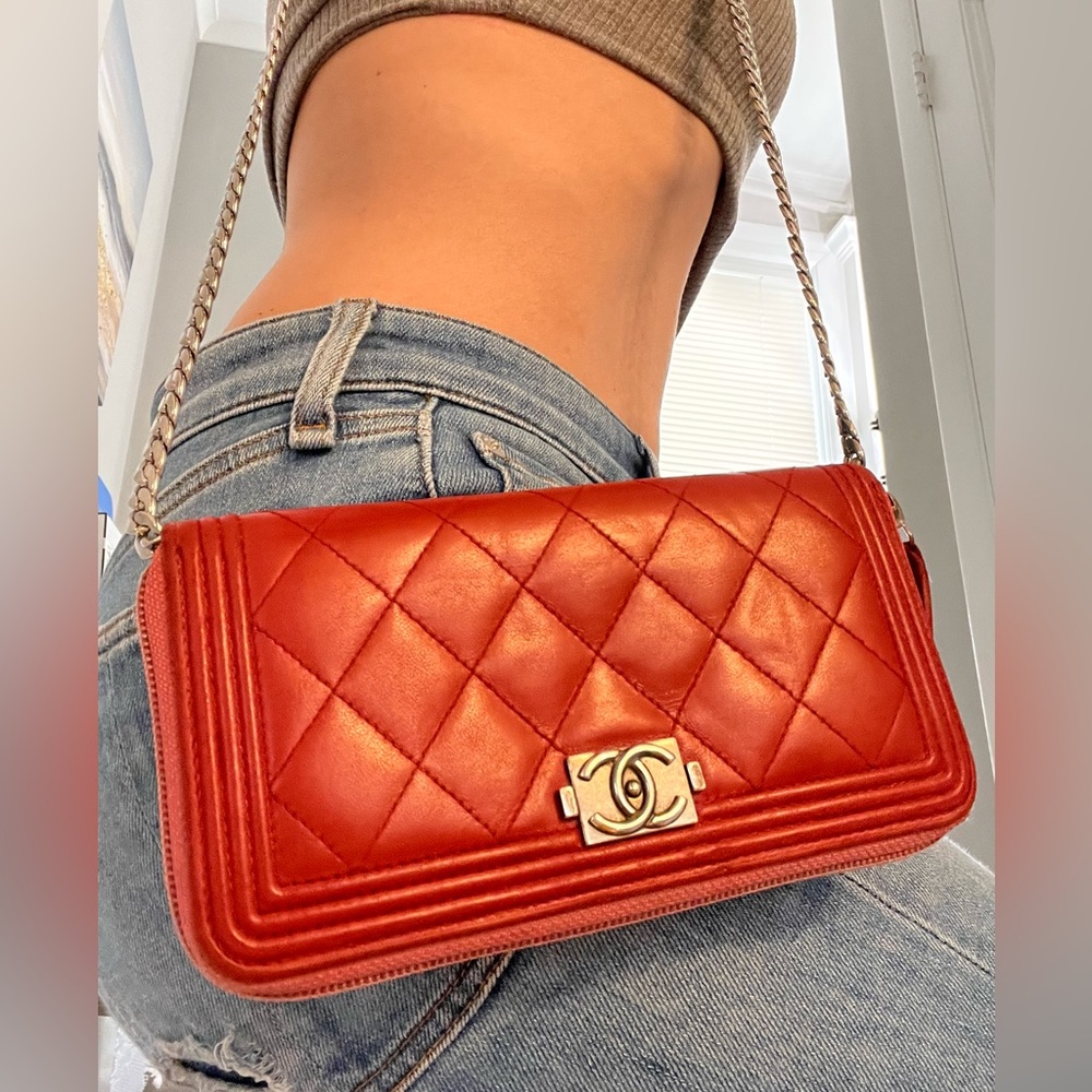 ❤️⭐️ CHANEL LAMBSKIN LE BOY WOC⭐️❤️
